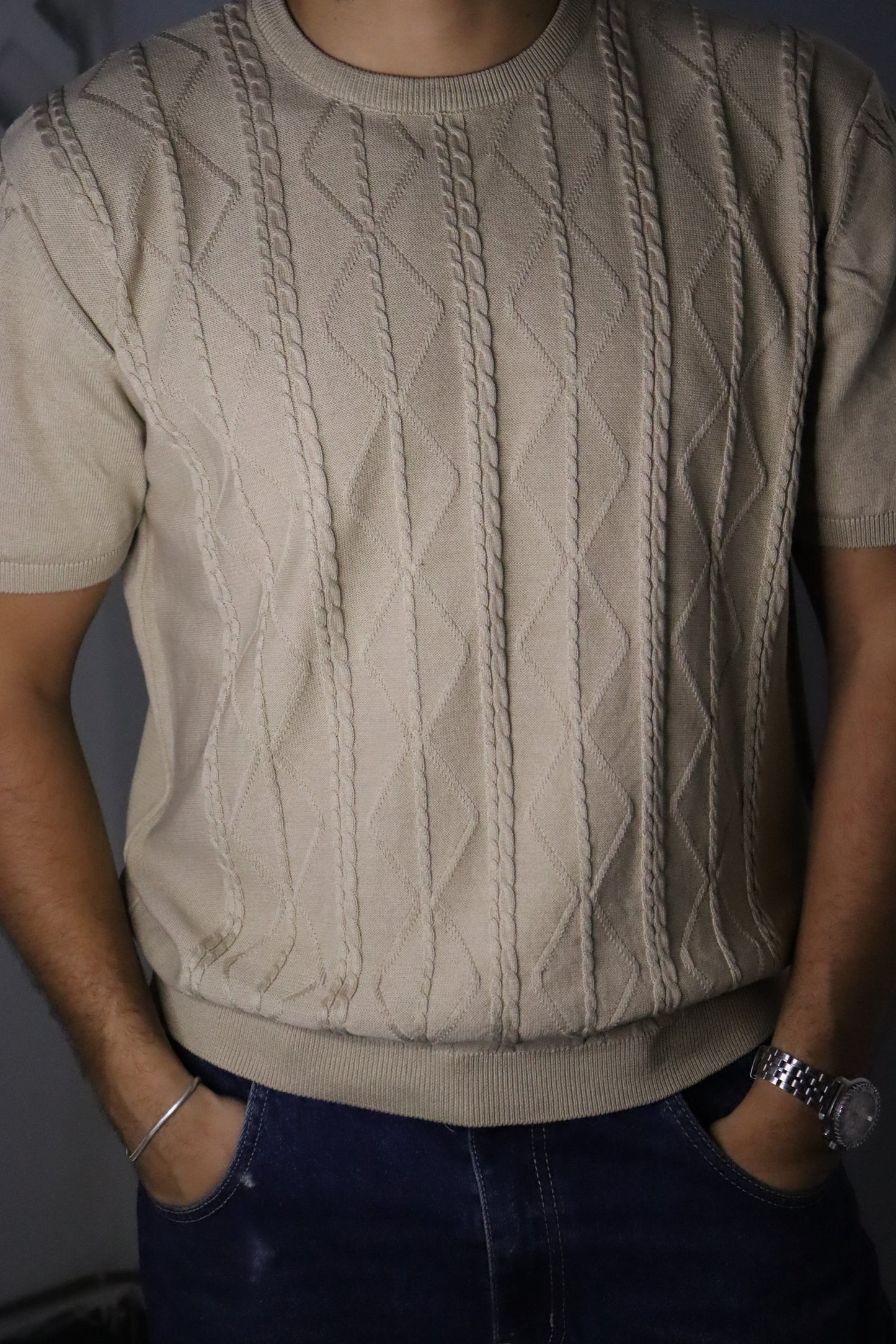 Signature Cable Knit Tee