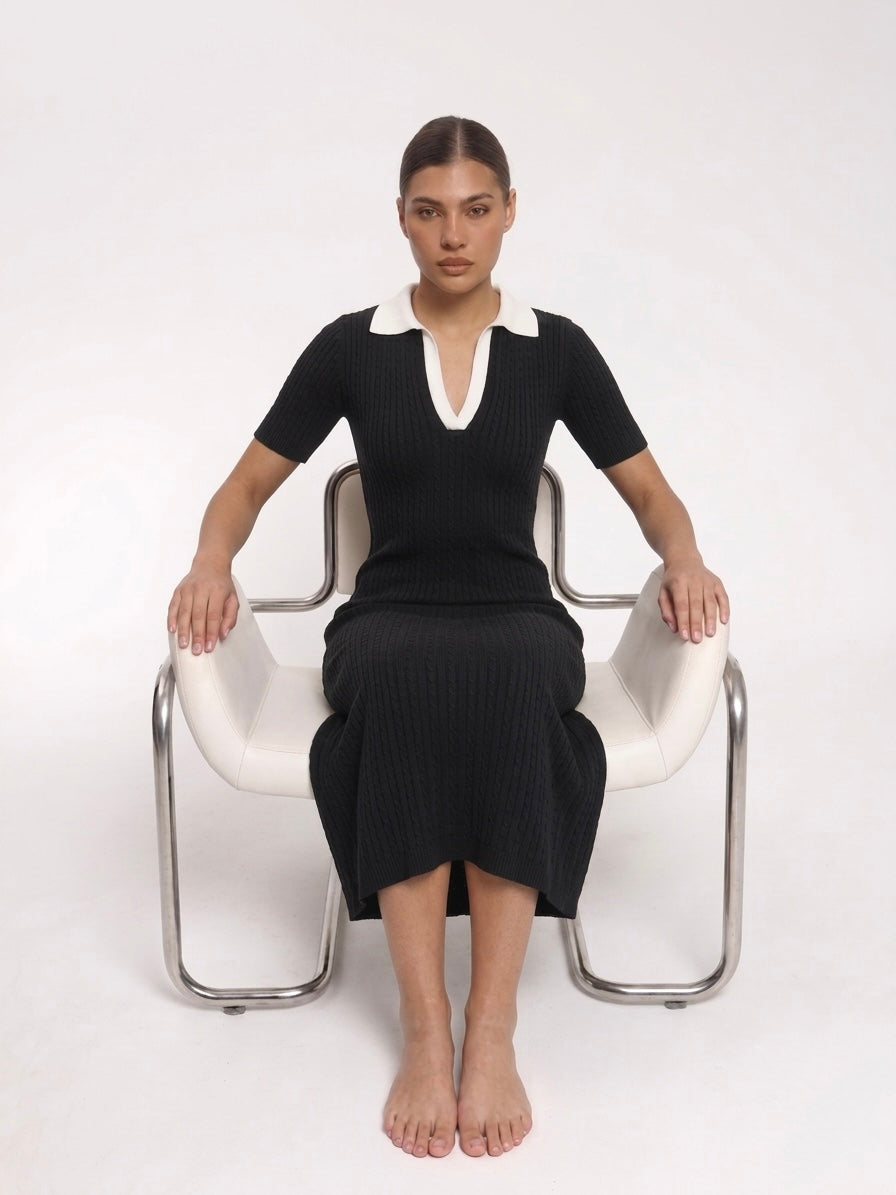 Cable knit dress