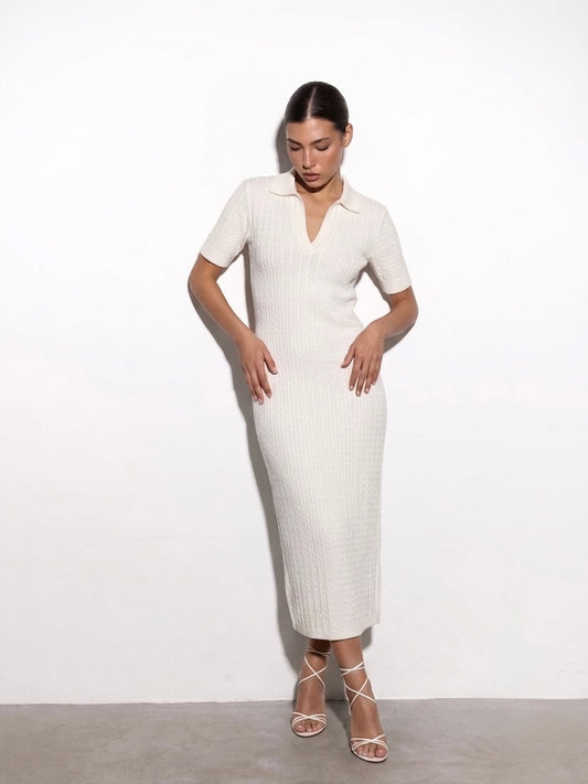 Cable knit dress