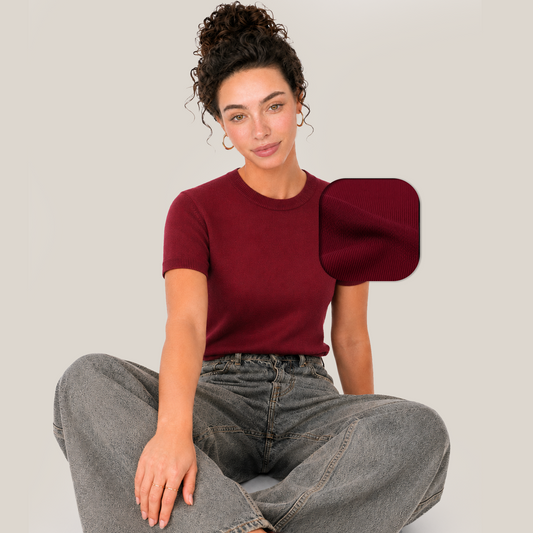 Round knitwear basic Italian-Inspired Cut.
