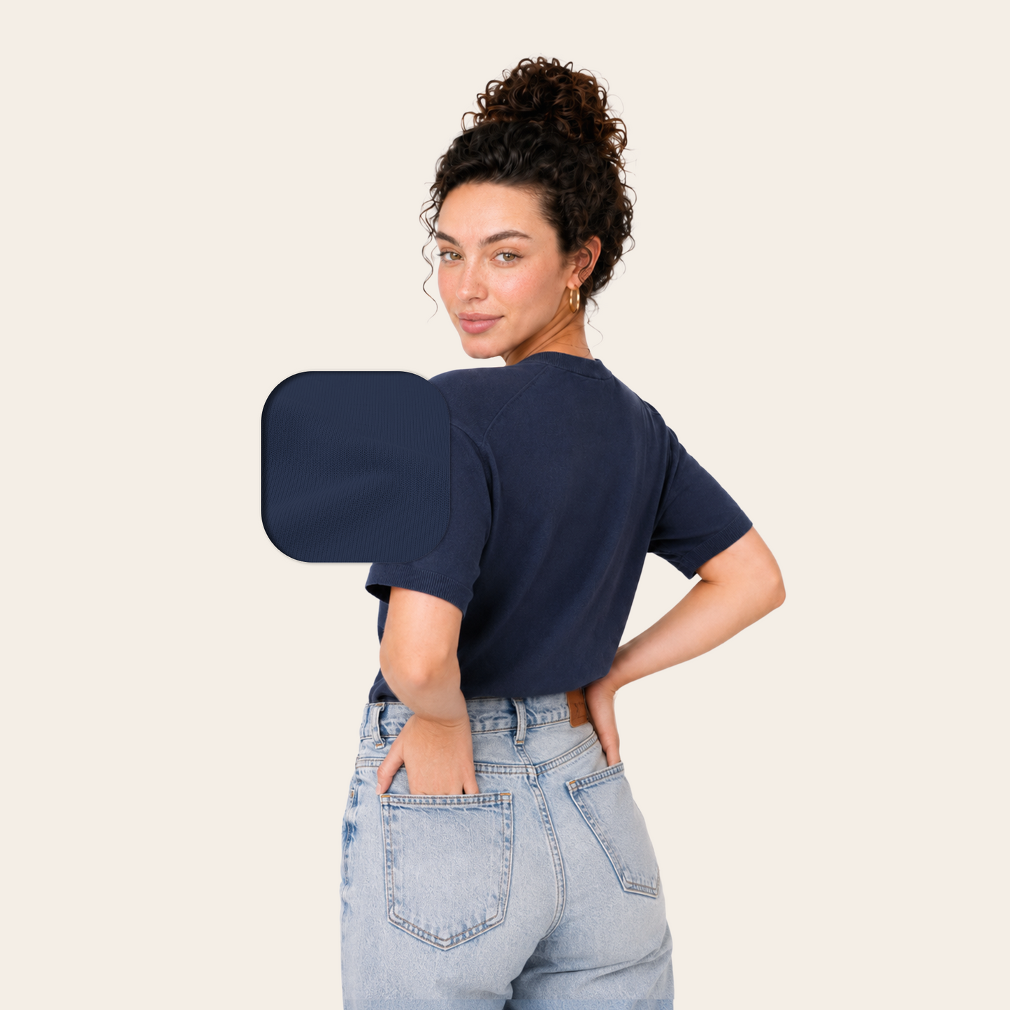 A Round knitwear basic Italian-Inspired Cut