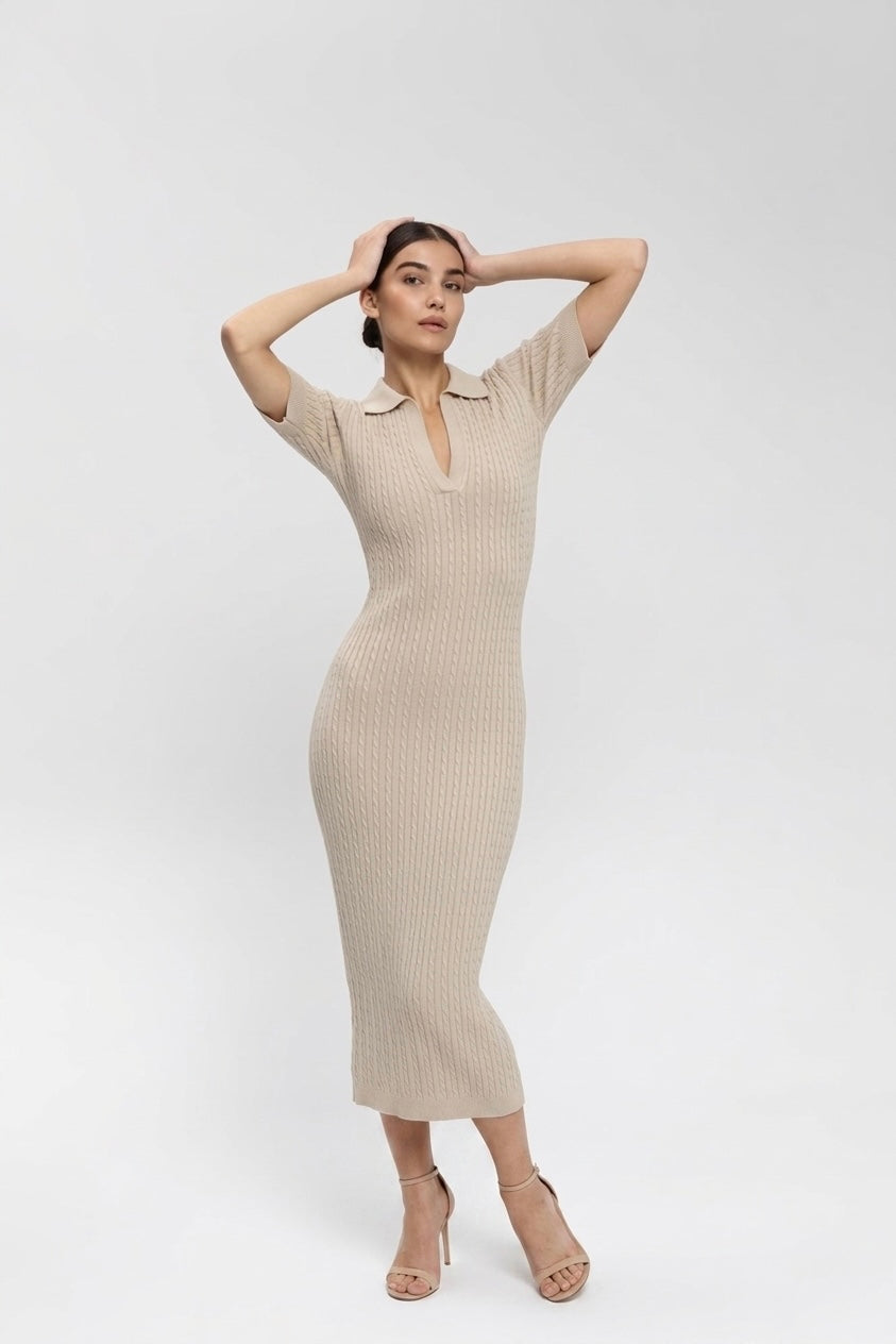 Cable knit dress