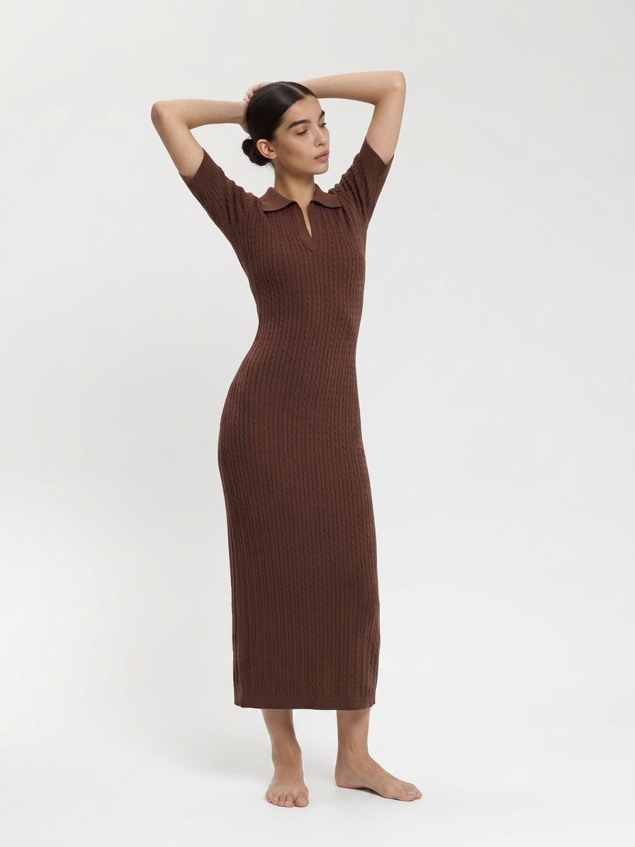 Cable knit dress