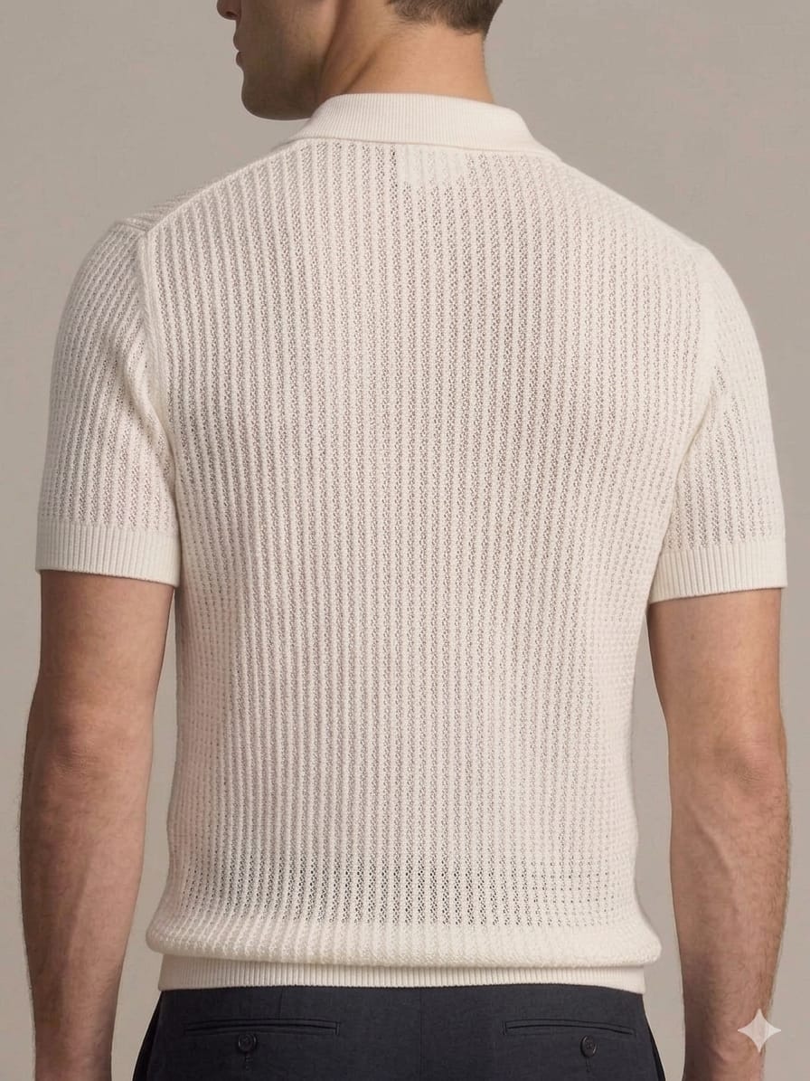 Open Knit Polo