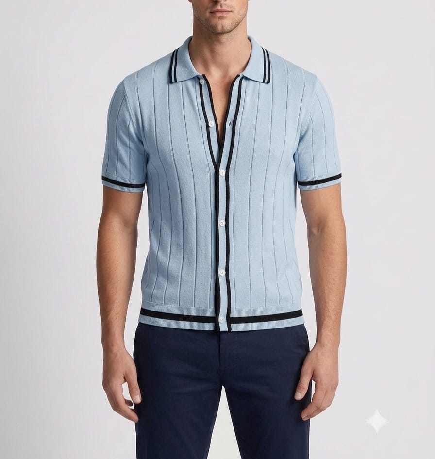 Knitted Polo Cardigan