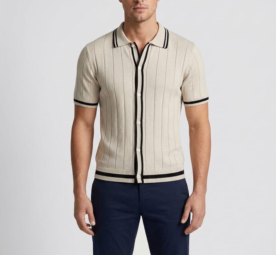 Knitted Polo Cardigan