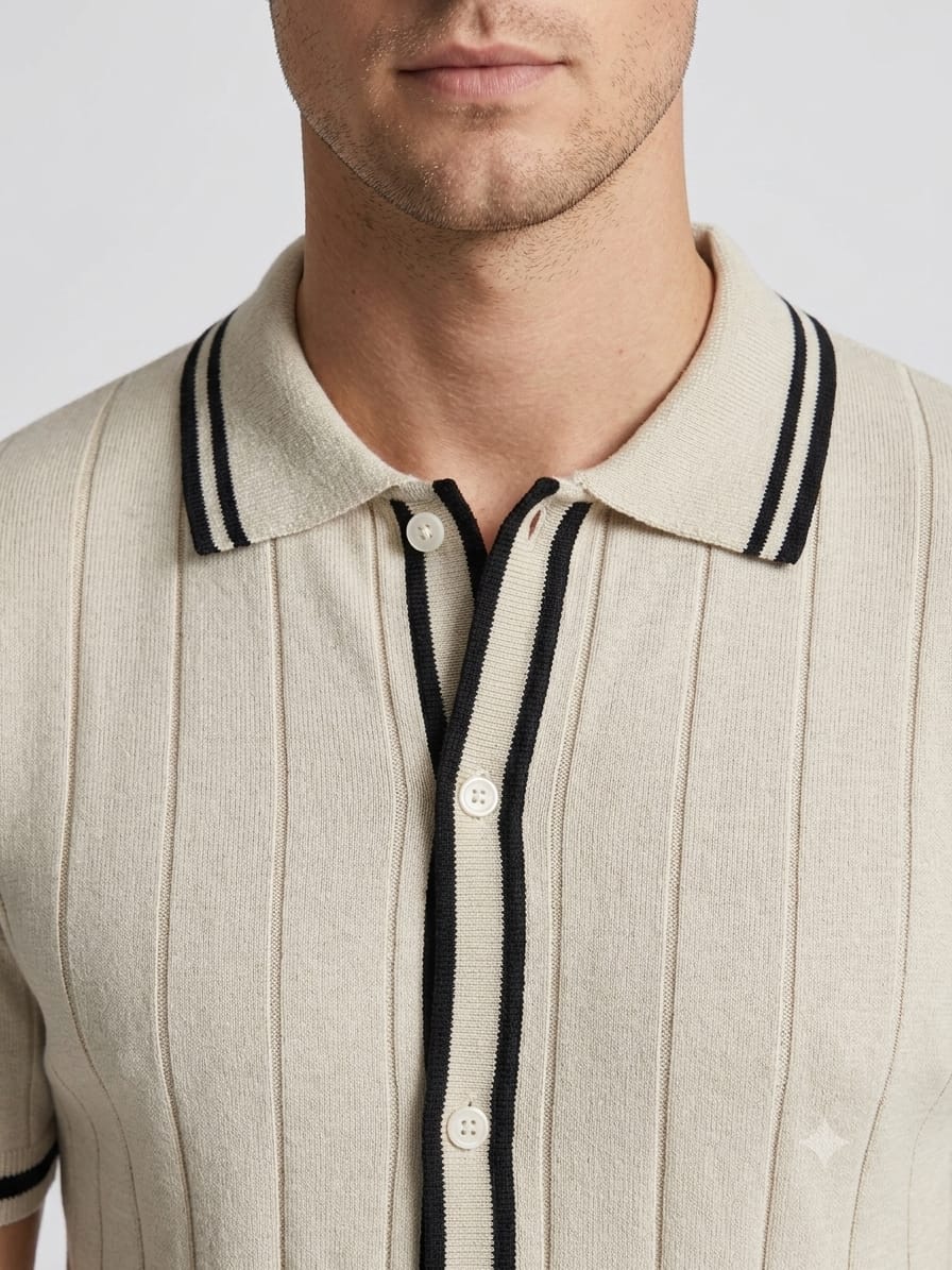 Knitted Polo Cardigan