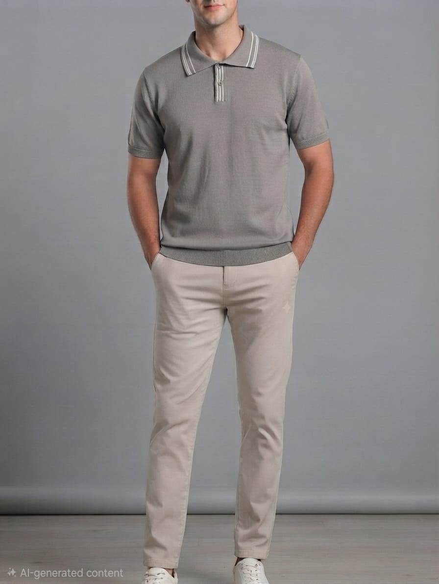 Riviera Stripe Knitted Polo