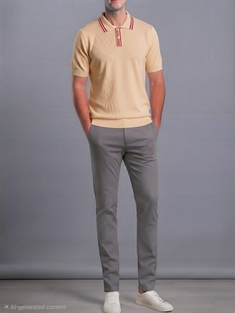 Riviera Stripe Knitted Polo