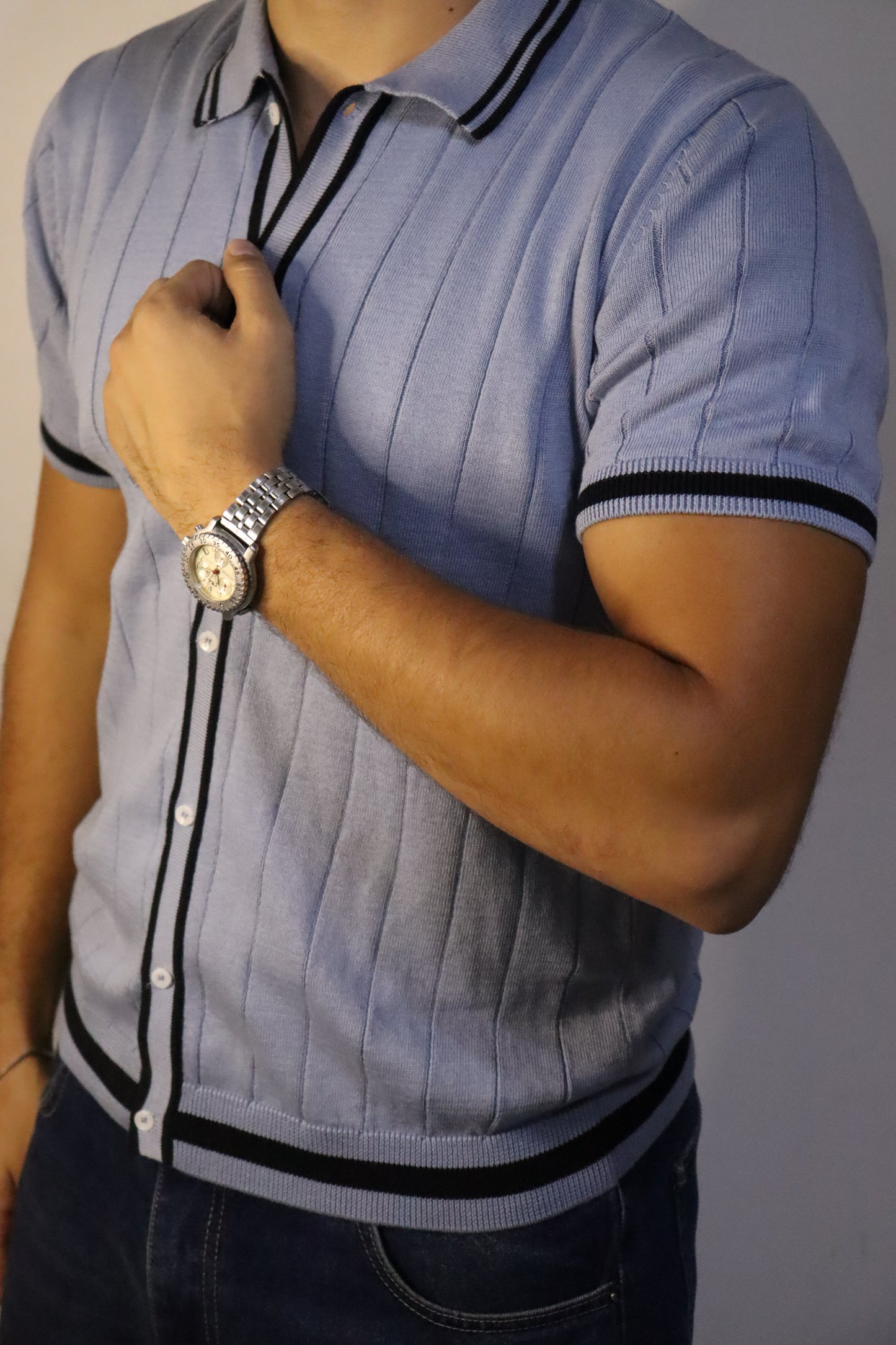 Knitted Polo Cardigan