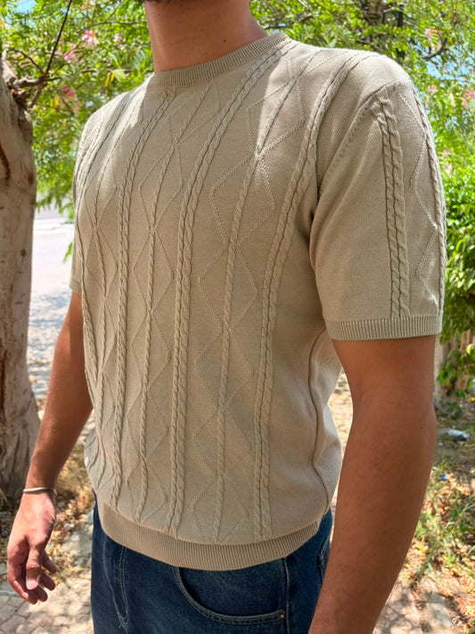 A Signature Cable Knit Tee