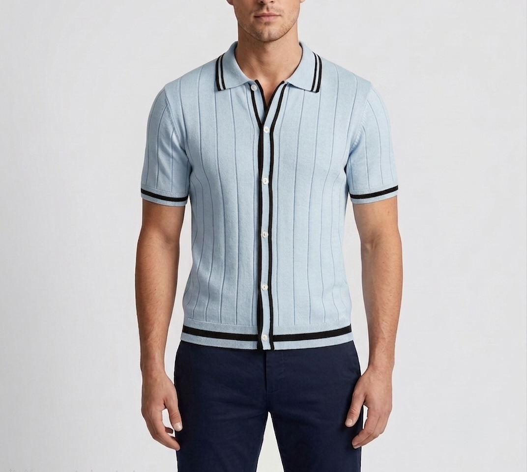 Knitted Polo Cardigan
