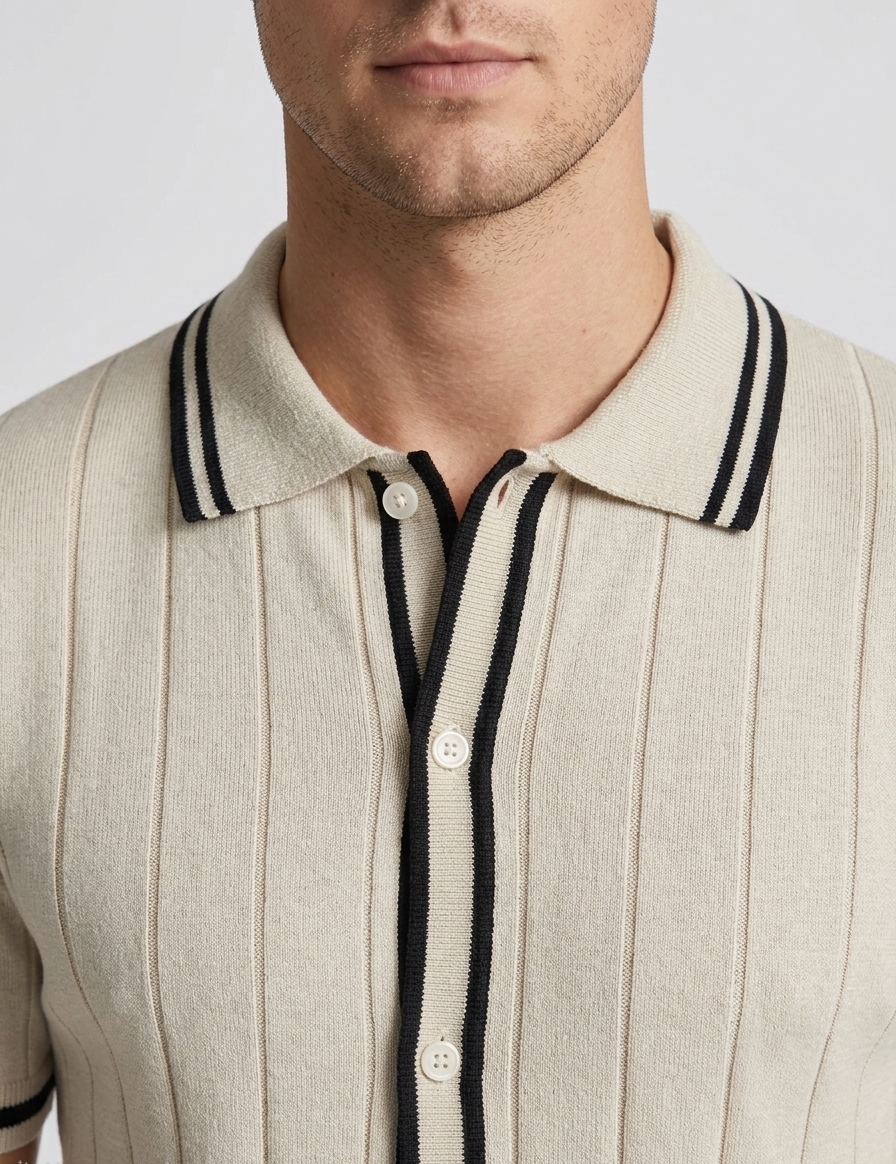 Knitted Polo Cardigan