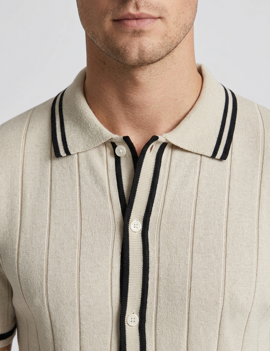 Knitted Polo Cardigan